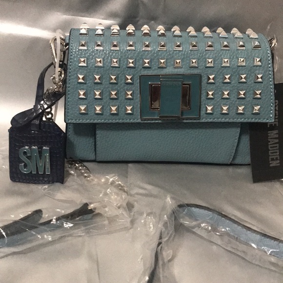 NWT Steven Madden BStyle Faux Leather Studded Cross Body Bag. - Picture 2 of 7